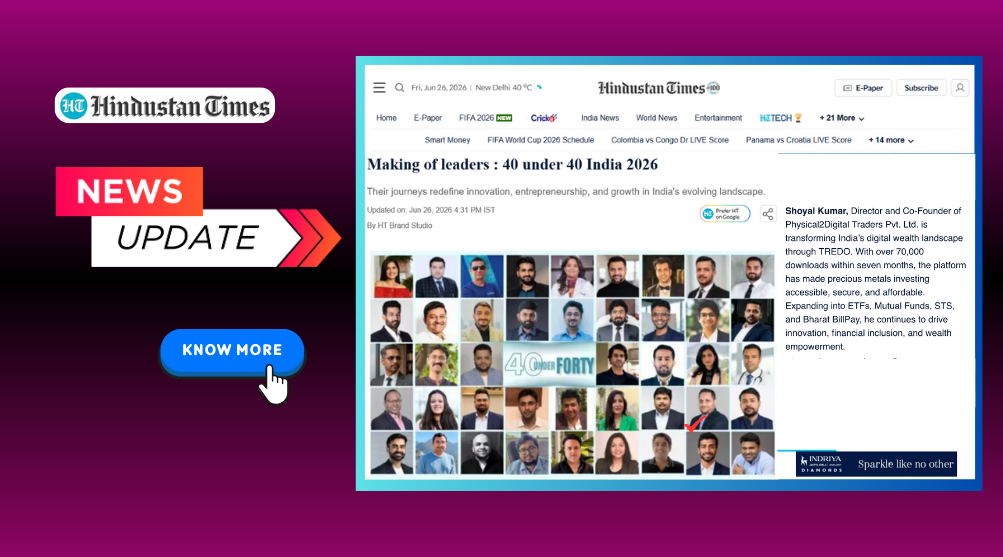 Hindustan Times article: Making of leaders - 40 under 40 India 2026
